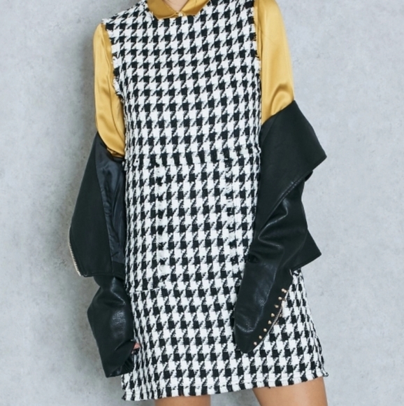 MANGO mini houndstooth dress - Picture 1 of 4